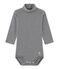 Unisex-Baby-Body mit Rollkragen im Milleraies-Ringelmuster blau SMOKING/beige COQUILLE