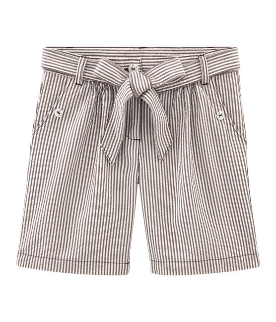 Kinder-Short Mädchen rot VINO/weiss MARSHMALLOW