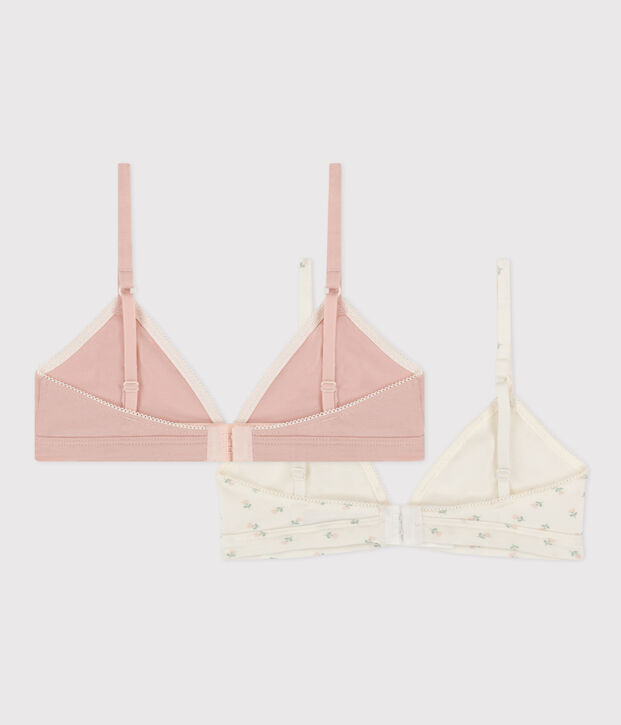 2er-Set gebl&uuml;mte BHs aus Baumwolle und Elastan f&uuml;r M&auml;dchen vielfarbig