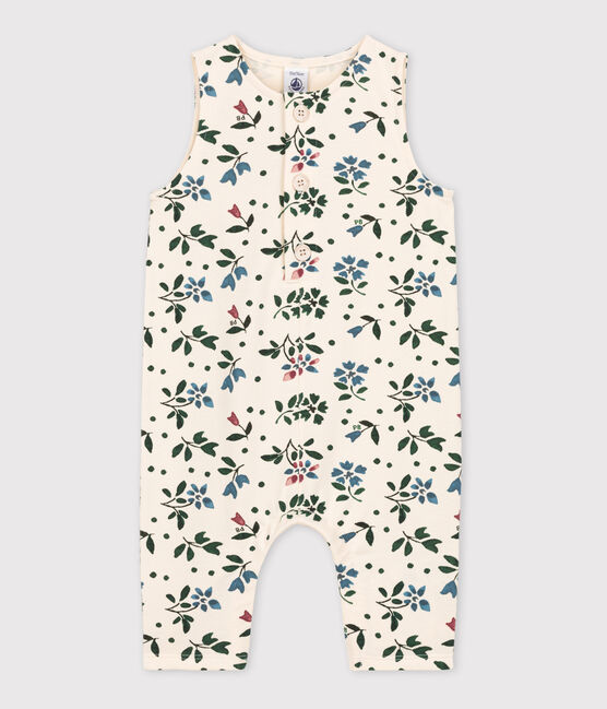 Langer Baby-Overall aus Molton weiss AVALANCHE/ MULTICO