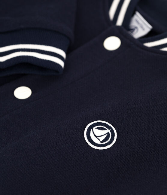 Kinder College-Jacke aus einfarbiger Baumwolle  blau SMOKING