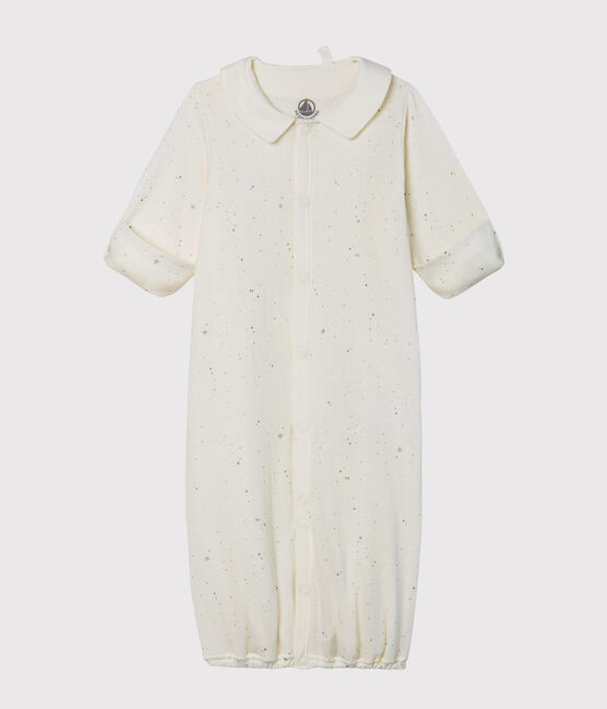 Kombi-Overall aus Doppeljersey für Babys weiss MARSHMALLOW/weiss MULTICO