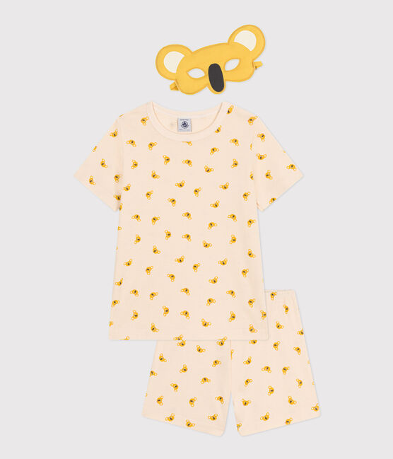 Kinder-Kurzpyjama aus Baumwolle im Koala-Verkleidungs-Look weiss AVALANCHE/ MULTICO