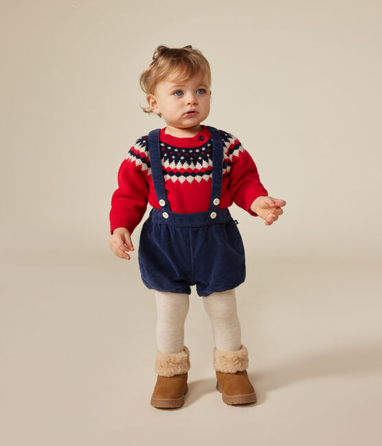 Baby-Trägershorts aus Cord CREPUSCULE