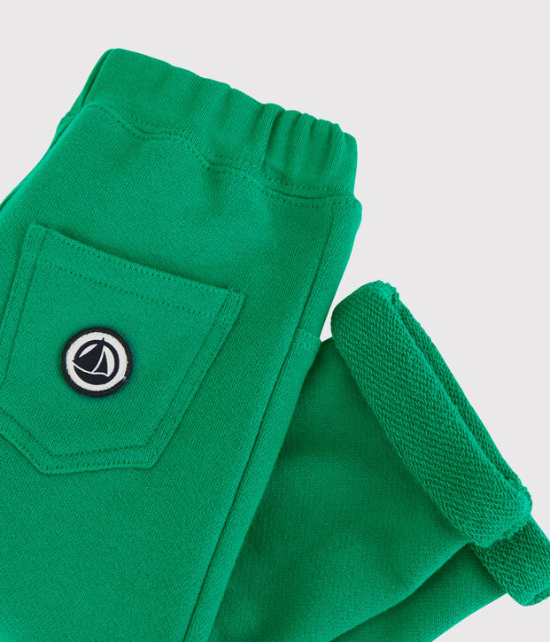 Baby-Hose aus Molton. gr&uuml;n