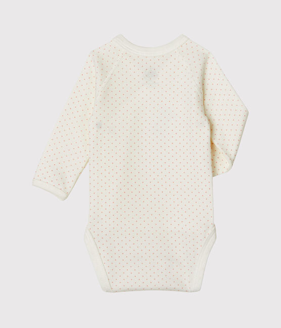 Langärmeligen Bodys für Neugeborene weiss MARSHMALLOW/rosa CHARME