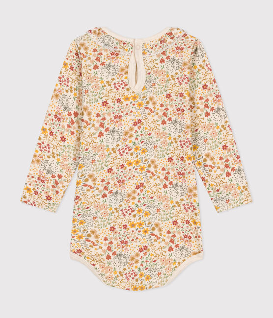 Langärmeliger Body mit Halskrause aus Baumwolle für Babys weiss AVALANCHE/ MULTICO