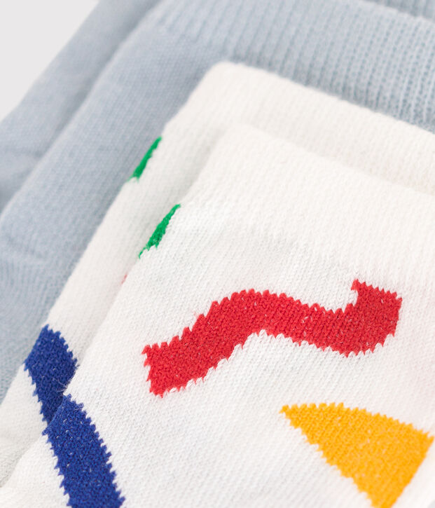 2 Paar Baby-Socken mit Printmotiv aus Baumwolle vielfarbig