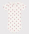 Kurzärmeliger Baby-Body aus Baumwolle mit Blumenmuster weiss MARSHMALLOW/weiss MULTICO