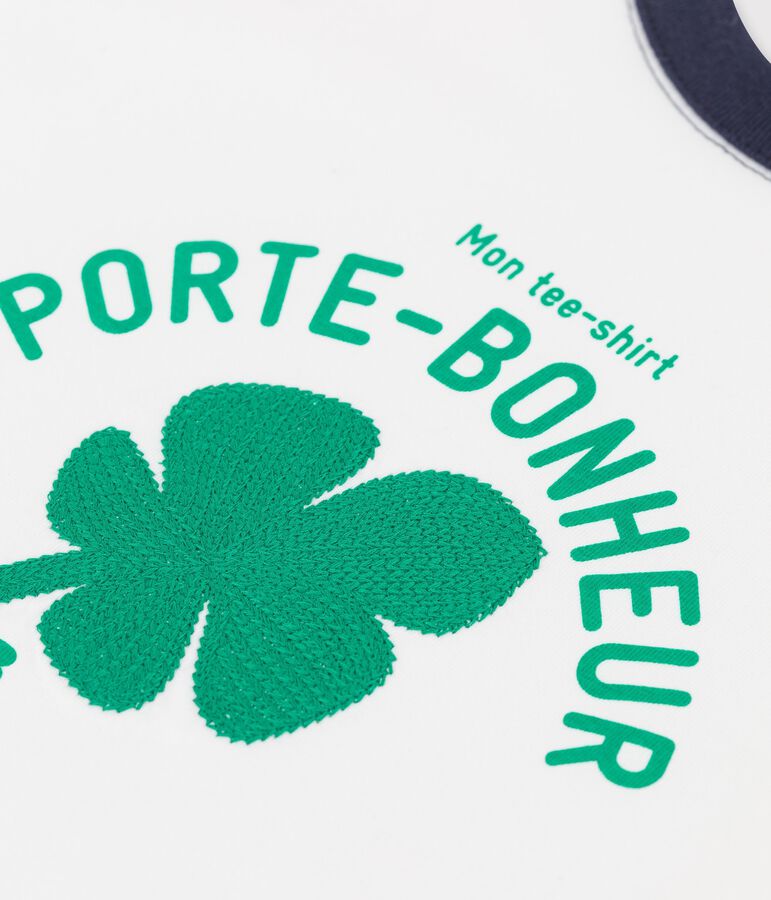 Kurz&auml;rmeliges T-Shirt aus Baumwolle f&uuml;r Jungen weiss