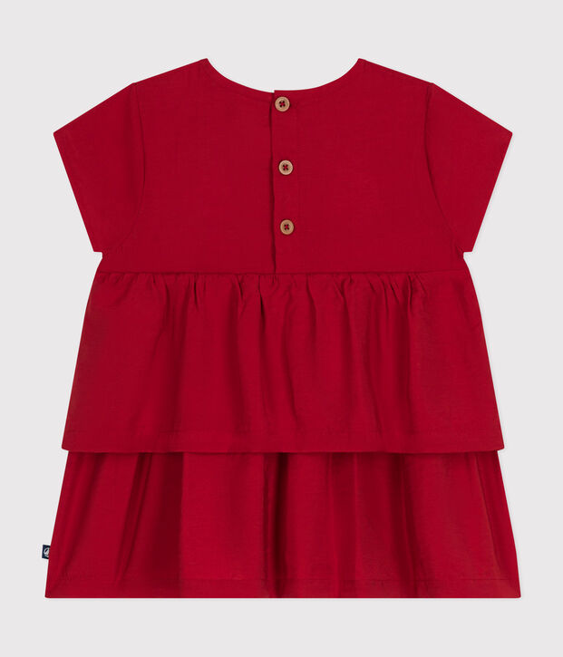 Kurz&auml;rmeliges Baby-Kleid rot