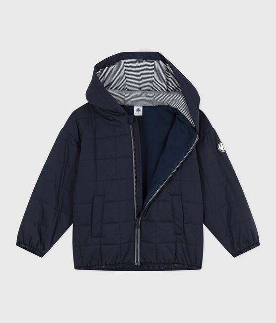 Leichte Kinder-Winterjacke einfarbig blau SMOKING
