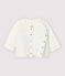 Baby-Cardigan aus gestepptem Doppeljersey aus Bio-Baumwolle in Weiß mit Sternen-Motiv weiss MARSHMALLOW