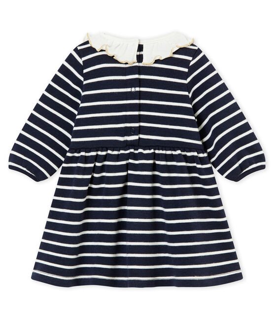 Baby-Kleid mit Matrosenmuster für Mädchen blau SMOKING/weiss MARSHMALLOW