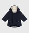 Halblanger Baby-Parka einfarbig blau SMOKING