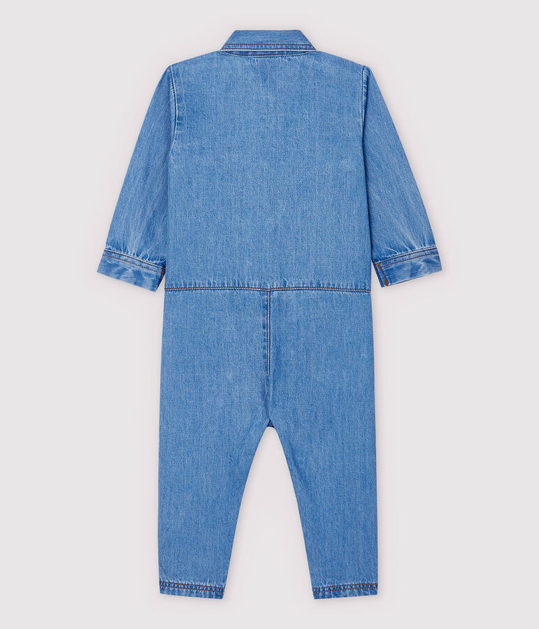 Langer Baby-Overall aus hellem Denim f&uuml;r Jungen. blau