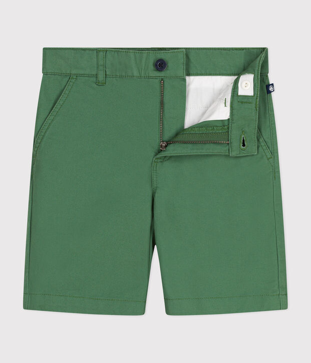 Shorts aus Serge f&uuml;r Jungen gr&uuml;n