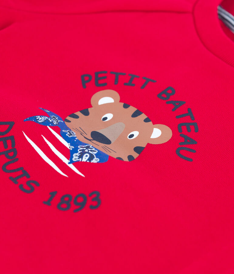 Baby-Sweatshirt aus Molton rot