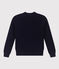 Damenpullover aus Baumwolle mit Patentmuster blau SMOKING