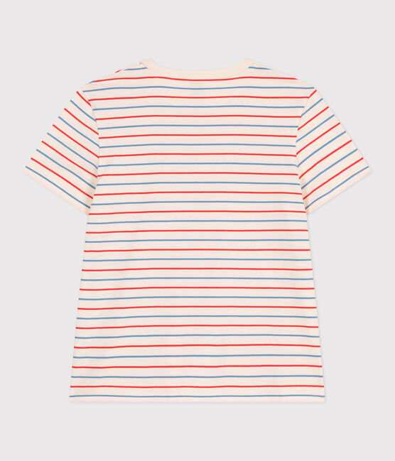 Damen T-Shirt Le Droit aus Baumwolle mit Streifen weiss AVALANCHE/ MULTICO