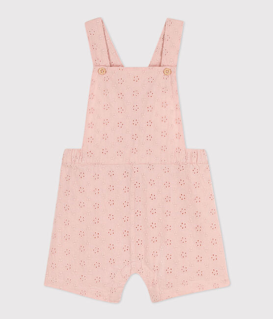 Kurze Baby-Overall in Broderie Anglaise rosa SALINE