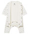 Gemusterter baby-bodyjama ohne füsse jungen 1x1-gerippt weiss MARSHMALLOW/weiss MULTICO