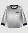 Baby-T-Shirt für Jungen weiss MARSHMALLOW/blau SMOKING