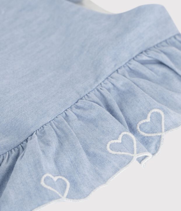 &Auml;rmelloses Kinder-Kleid aus Baumwolle blau