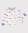 Kinderpyjama Paris aus Baumwolle weiss MARSHMALLOW/weiss MULTICO