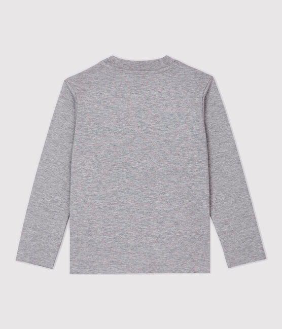 Langärmeliges Kinder-T-Shirt aus Baumwolle für Jungen grau SUBWAY CHINE