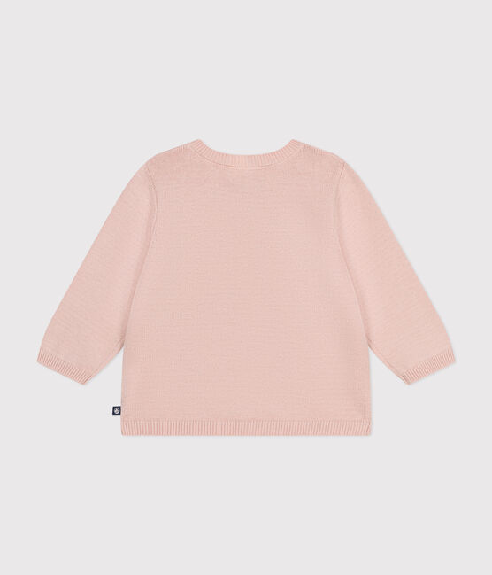 Baby-Cardigan aus Baumwollstrick in Ajour-Optik rosa SALINE