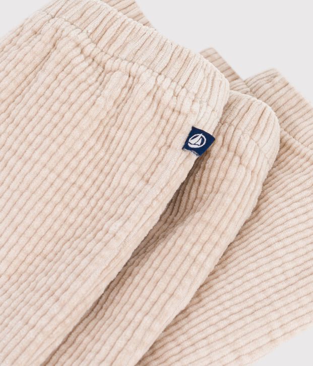 Baby-Hose aus einfarbigem Feincord naturfarben