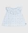 Ärmellose Baby-Bluse aus Baumwoll-Popeline mit Blumenmuster blau FRAICHEUR/weiss MULTICO