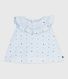 Ärmellose Baby-Bluse aus Baumwoll-Popeline mit Blumenmuster