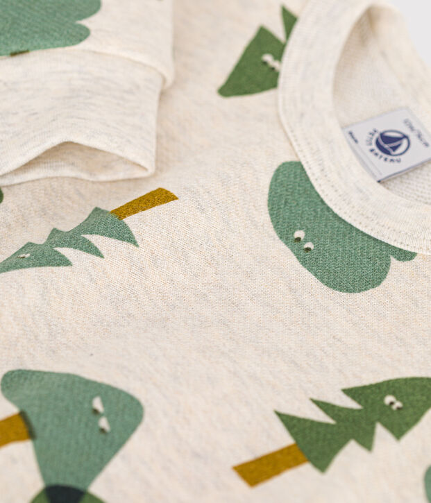 Baby-Sweatshirt aus Molton beige/vielfarbig