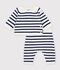 Baby-Set aus Strick mit Streifen blau/blau