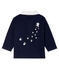 Langärmliges Baby-Poloshirt für Jungen blau SMOKING
