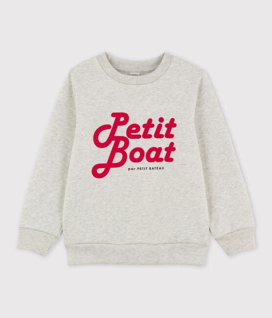 Sweatshirt aus Molton für Jungen grau BELUGA CHINE