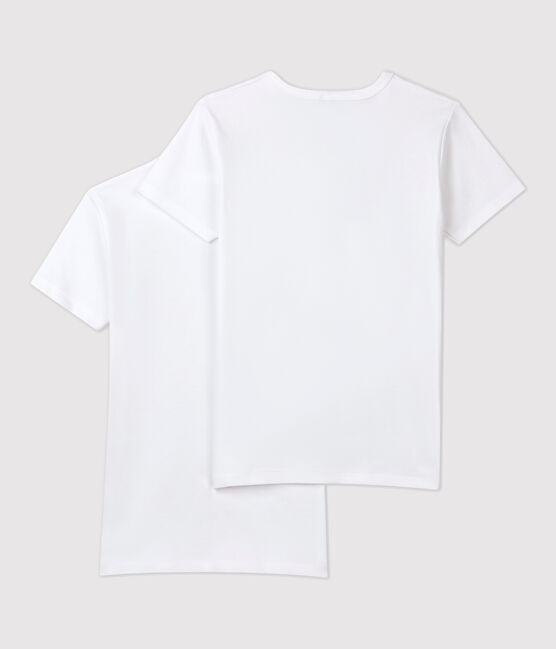 2er-Set kurzärmelige weiße T-Shirts für Jungen variante 1