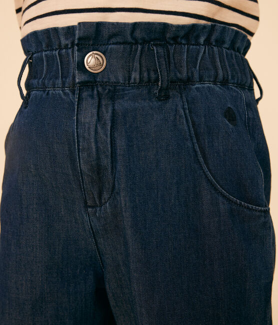 Gerade geschnittene Hose aus leichtem Denim Kinder/Mädchen blau DENIM
