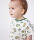 Kurzärmeliges Baby-T-Shirt aus Baumwolle mit Schiffchenmuster