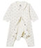 Gemusterter baby-bodyjama ohne füsse jungen 1x1-gerippt weiss MARSHMALLOW/weiss MULTICO