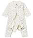 Gemusterter baby-bodyjama ohne füsse jungen 1x1-gerippt