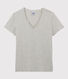 Damen-T-Shirt LE DROIT mit V Ausschnitt aus Baumwolle