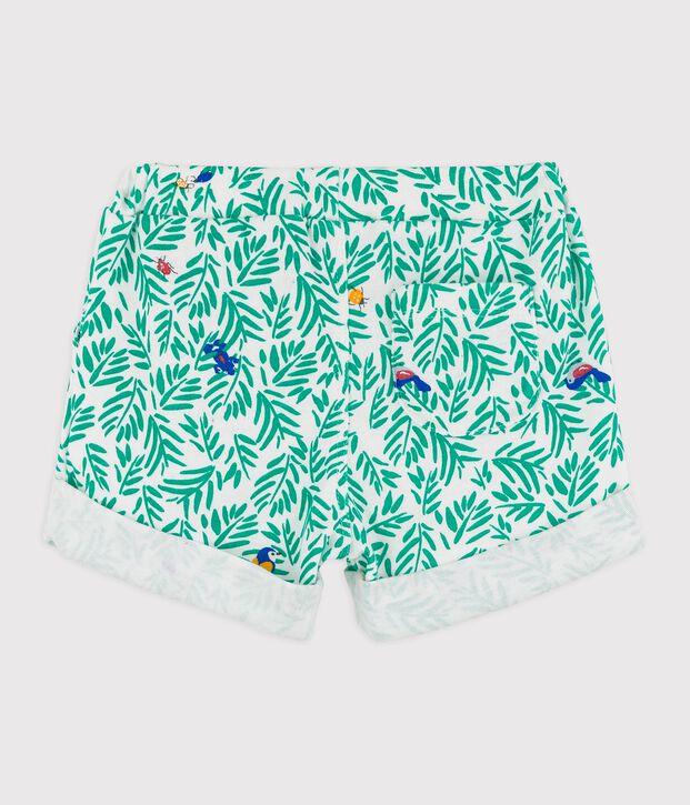 Baby-Shorts aus Baumwolle. weiss/vielfarbig