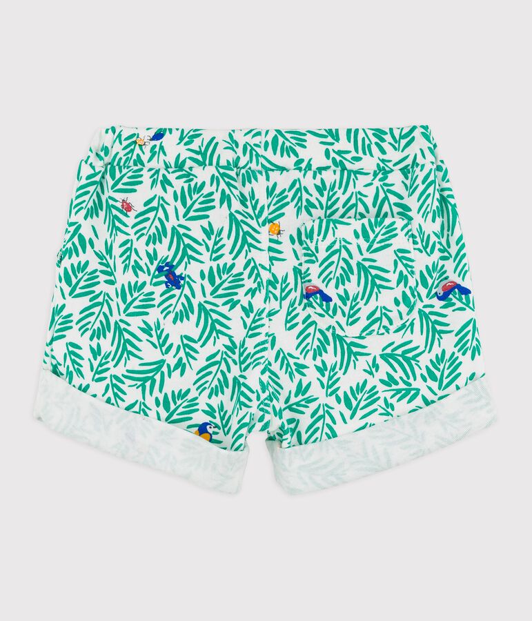 Baby-Shorts aus Baumwolle. weiss/vielfarbig