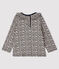 Langärmelige Baby-Bluse für Mädchen blau SMOKING/weiss MARSHMALLOW