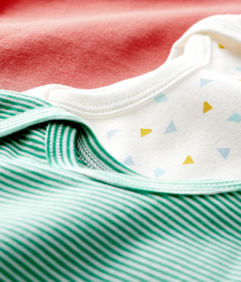 3er-Set lang&auml;rmlige Baby-Bodys f&uuml;r Jungen vielfarbig