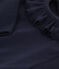 Langärmeliger Baby-Body aus Baumwolle mit Rüschenkragen blau SMOKING