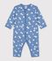 Pyjama b&eacute;b&eacute; en coton sans pieds imprim&eacute; c&oelig;urs blau/weiss